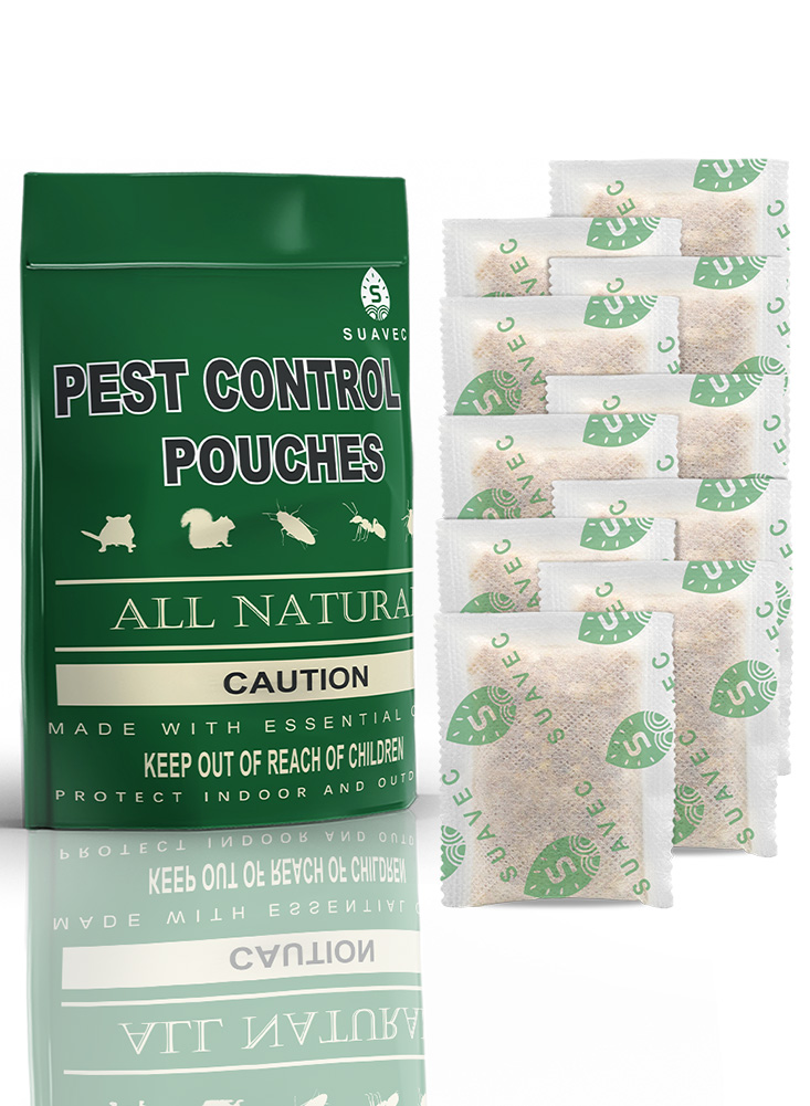 TSCTBA Pest Control Pouches, Squirrel Repellent, SUAVEC Pest Control Pouches, Pest Repellent for Indoor, Rodent Repellent, Naturally and Strongly Repel Pest, Mice, Mouse, & Other Pests - 10 Pouches